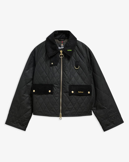 Barbour Icons Quilted Spey Wax Jacket - BLACK/CLASSIC
