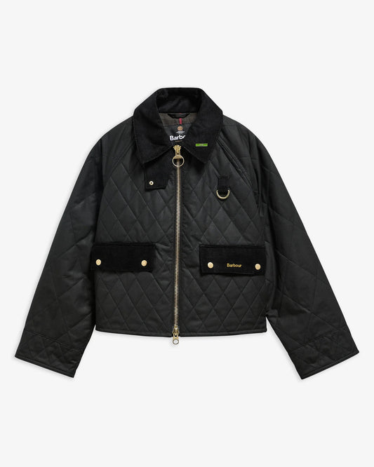 Barbour Icons Quilted Spey Wax Jacket - BLACK/CLASSIC