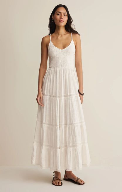 ZS Behati Eyelet Midi Dress WHITE