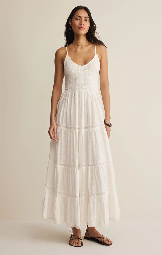 ZS Behati Eyelet Midi Dress WHITE