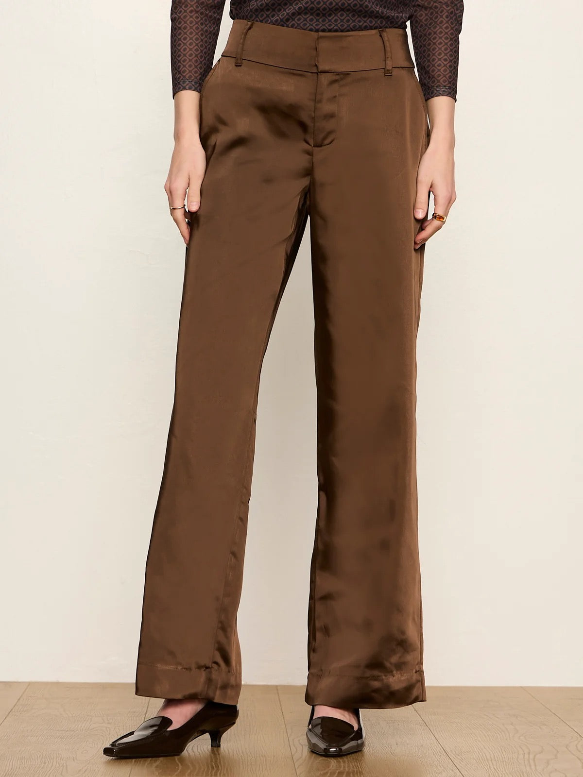 SA Spotlight Satin Trouser ESPRESSO MARTINI
