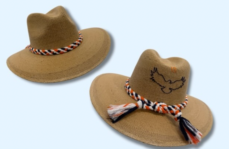 Tipsy Threads Auburn War Eagle Hat - NATURAL PALM