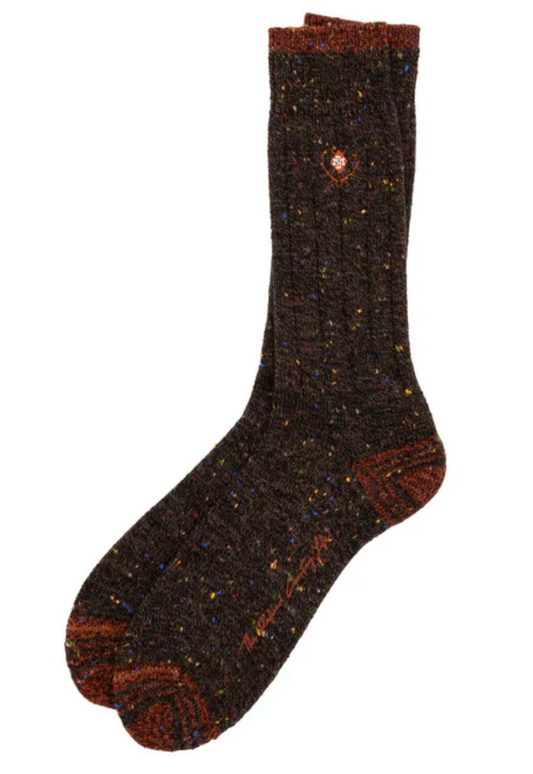 MD Donegal Alpaca Socks WALNUT