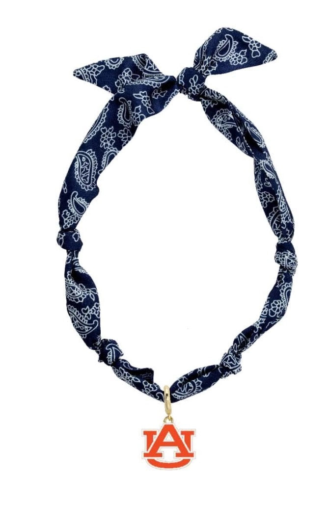 Canvas Style Auburn Tigers Logo Bandana Scarf Necklace - NAVY