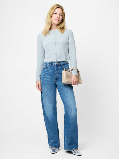 French Connection Tinsel Knit Slim Cardigan - SILVER