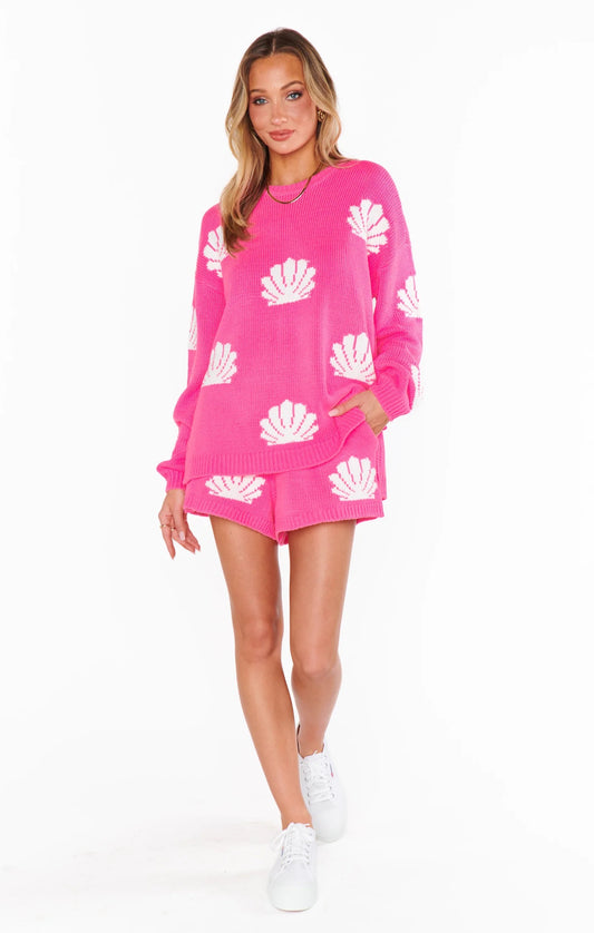 Show Me Your MUMU Go To Sweater - HOT PINK SHELL
