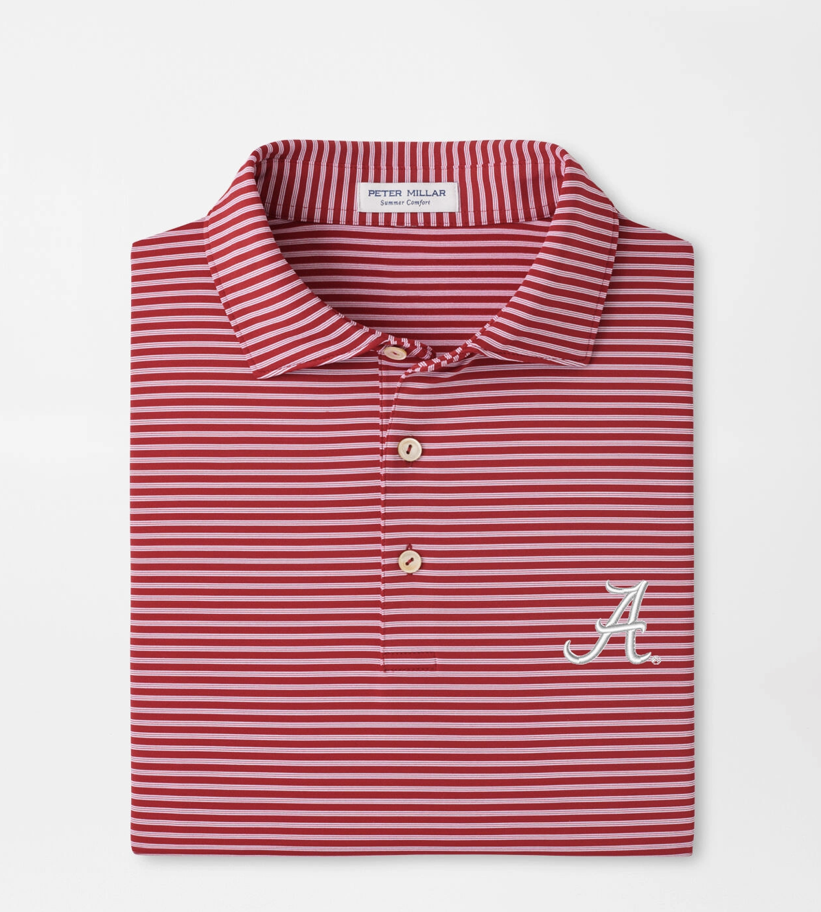 PM Tiebreaker Performance Jersey Stripe Polo ALABAMA CRI1