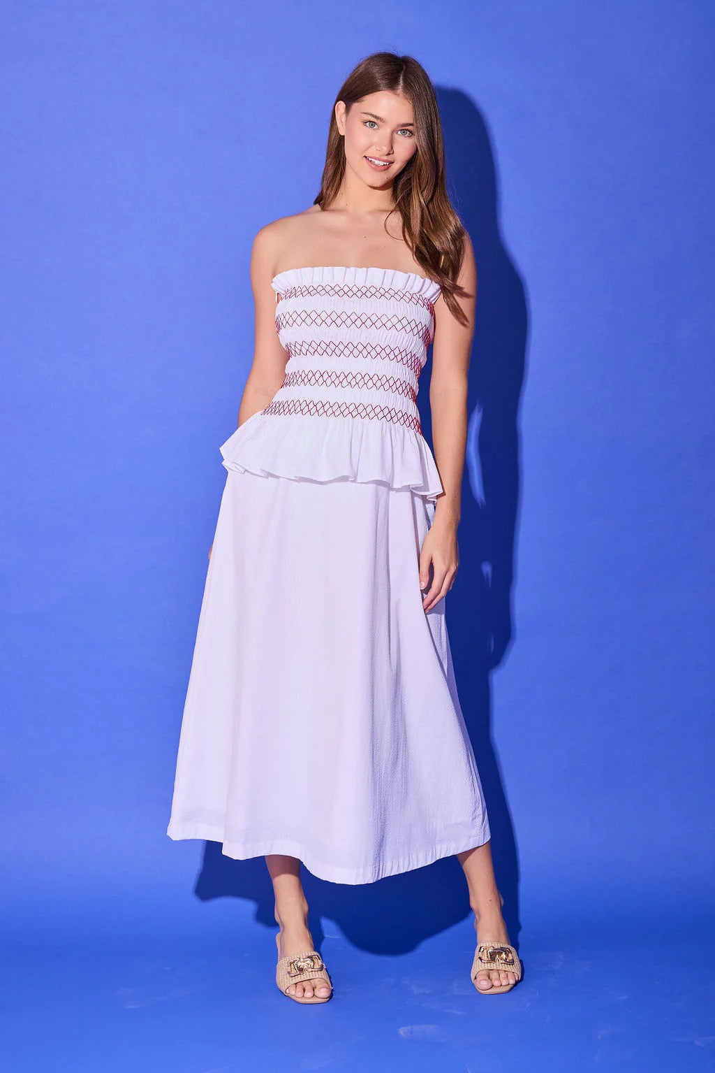 Alden Adair Caroline Dress - BRIGHT WHITE