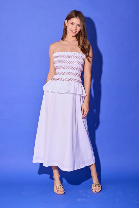 Alden Adair Caroline Dress - BRIGHT WHITE