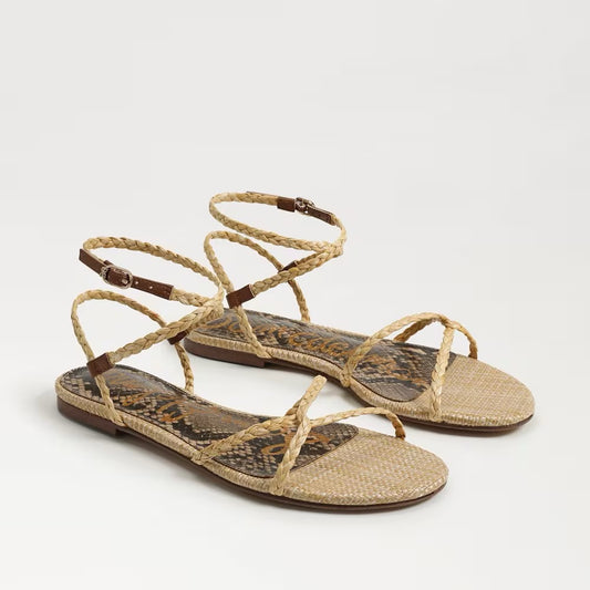 Sam Edelman Ellina Braid Flat Sandal - NATURAL