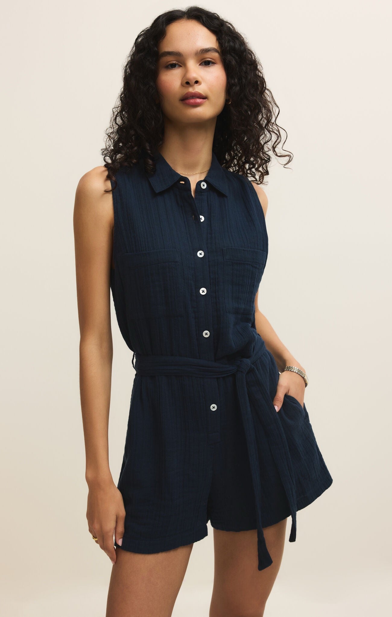 Z Supply New Light Romper - ECLIPSE