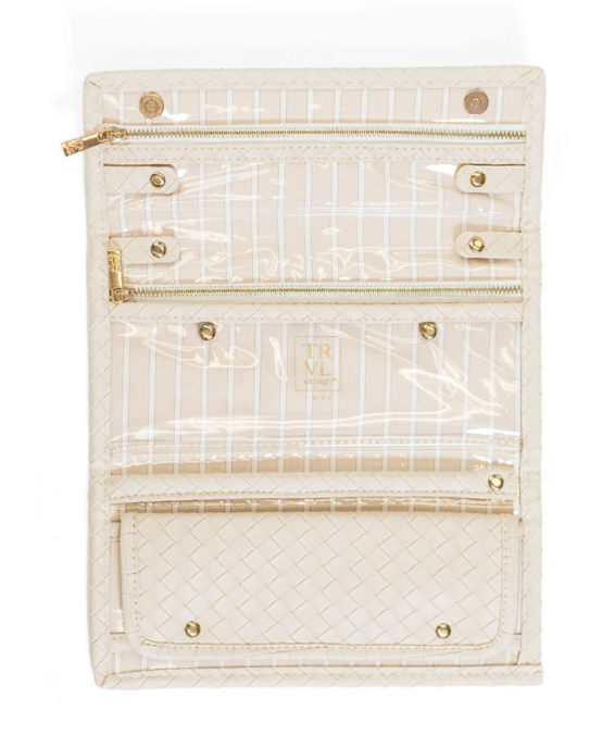 TRVL Luxe Jewelry Wallet WOVEN SAND