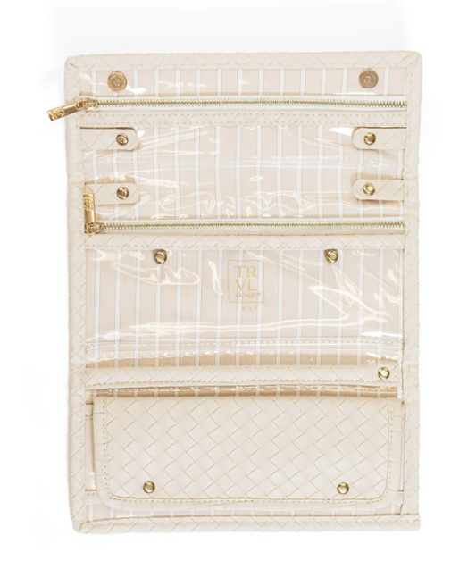 TRVL Luxe Jewelry Wallet WOVEN SAND