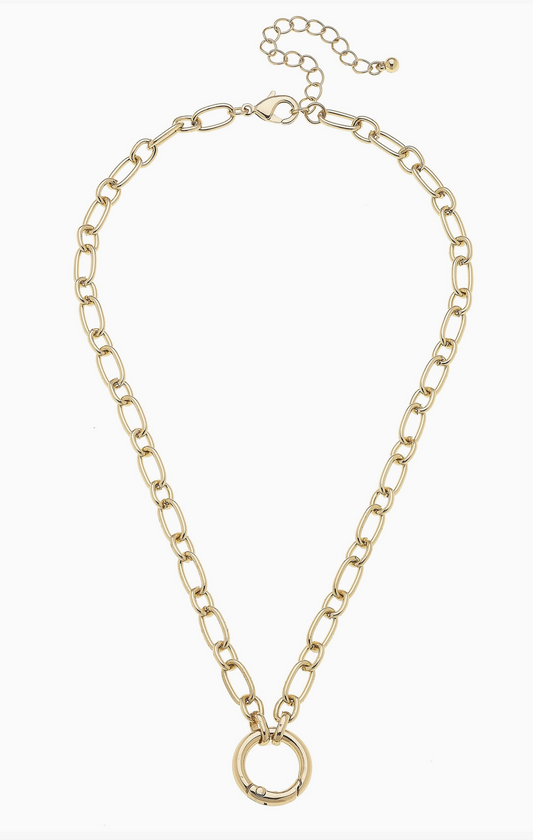 Canvas Style Sasha Charm Necklace Base SHINY GOLD