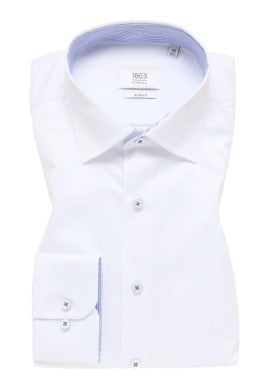 SCB Luxury Shirt Contrast Slim Fit Kent WHITE