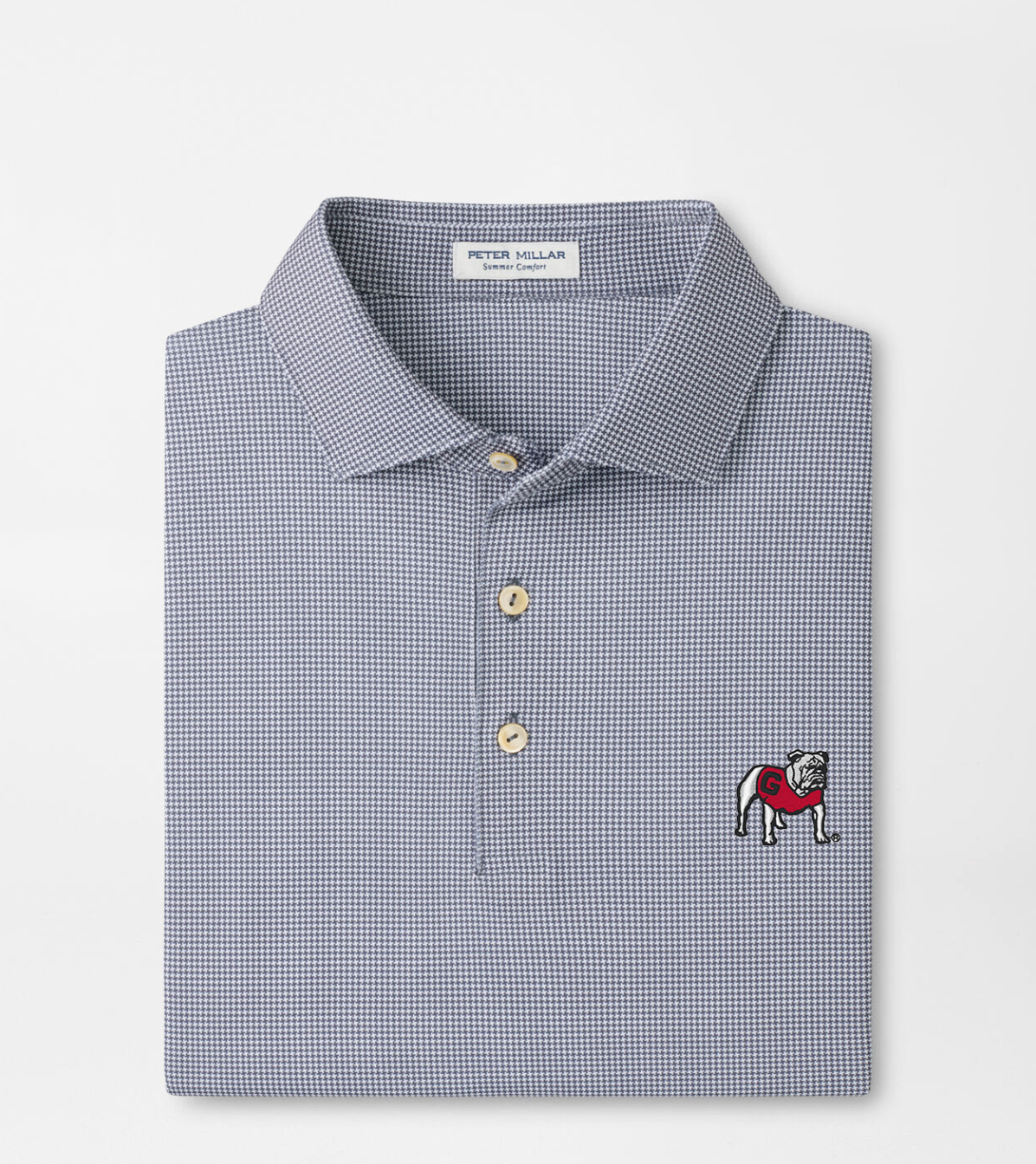 Peter Millar Border Print Performance Jersey Polo UGA3 - IRON