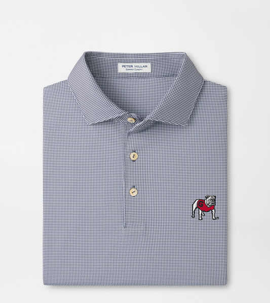 Peter Millar Border Print Performance Jersey Polo UGA3 - IRON