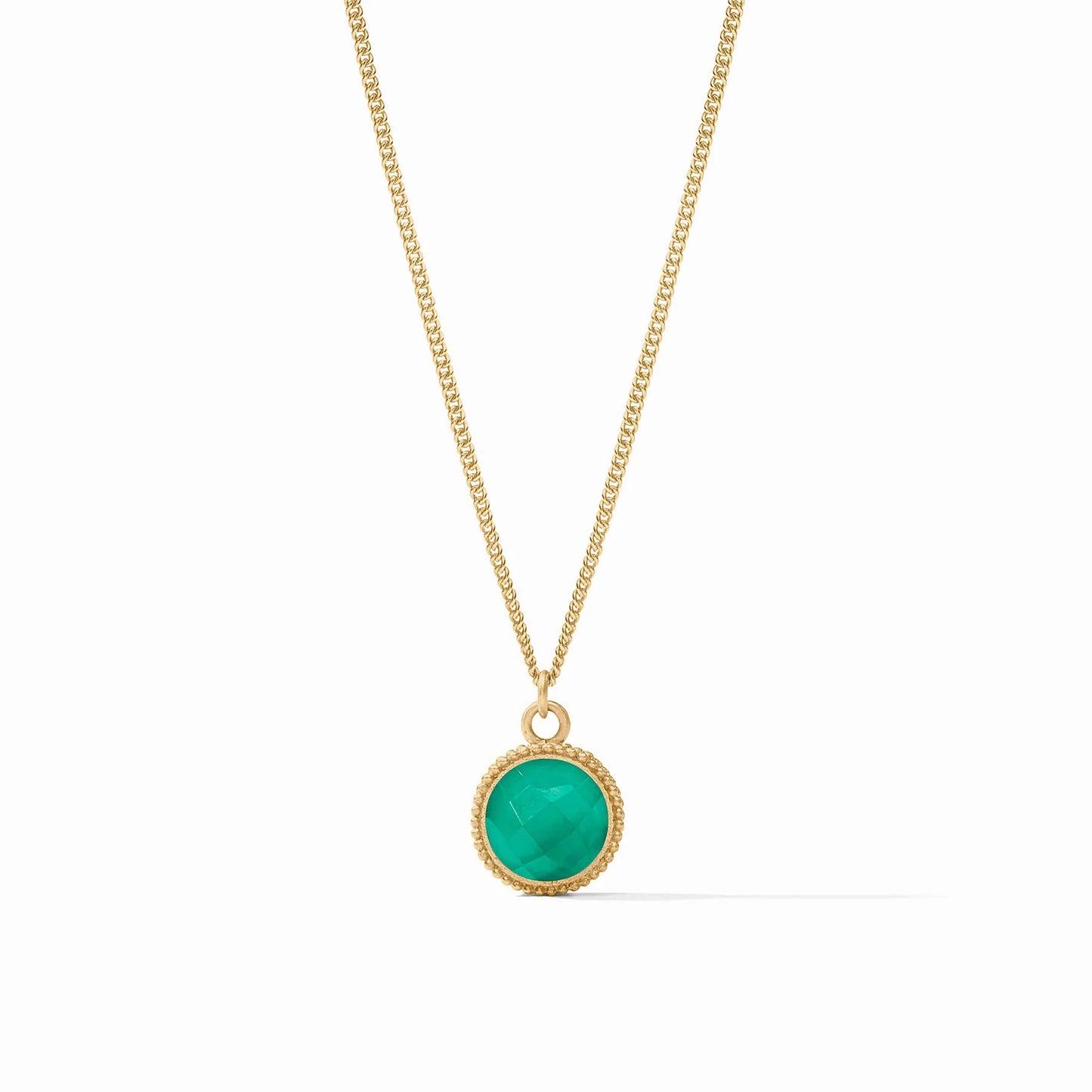 JV Fleur-de-Lis Solitaire Necklace IRIDESCENT EMERALD GREEN