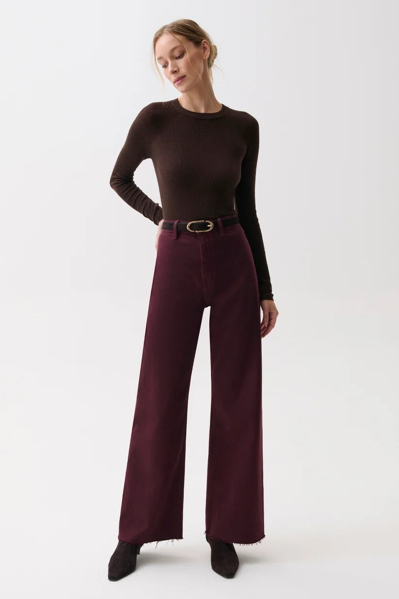 PI Penny High Rise Wide Leg CLARET