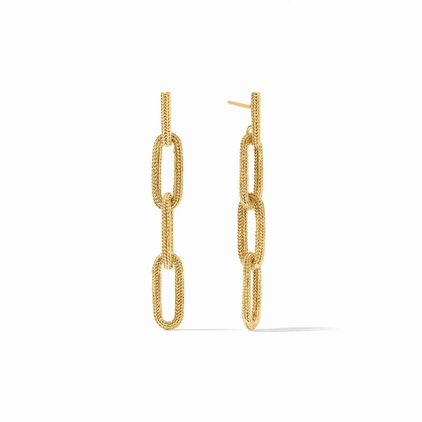 JV Chevel Paperclip Link Earring GOLD