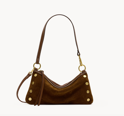 HAM Kyle Small CINNAMON SUEDE/ANTIQUE GOLD