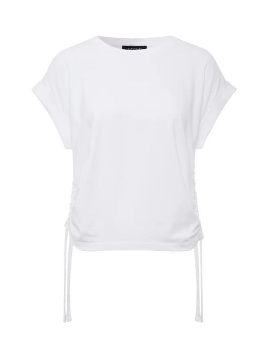 SA All Day Ruched Tee WHITE