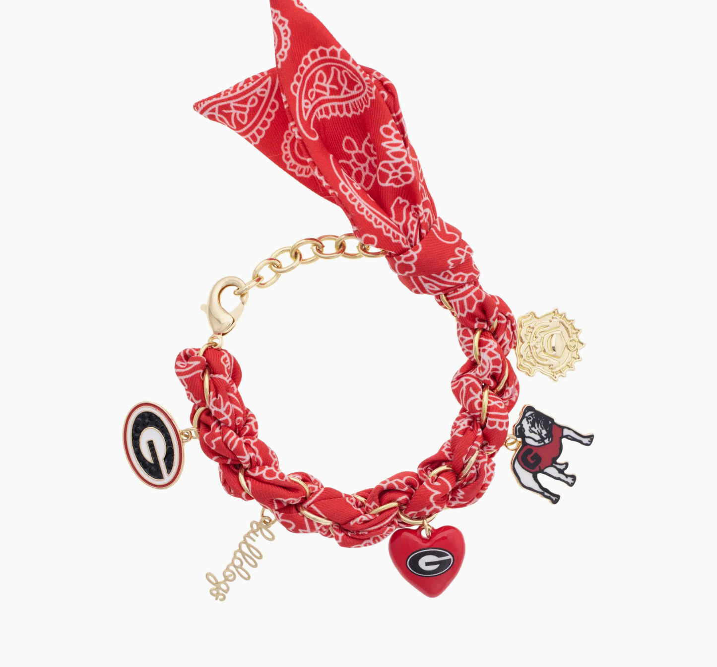 CS Georgia Bulldogs Bandana Charm Bracelet