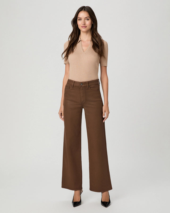 PA Anessa 31” Wide Leg Jean COGNAC LUXE COATING