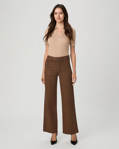 PA Anessa 31” Wide Leg Jean COGNAC LUXE COATING