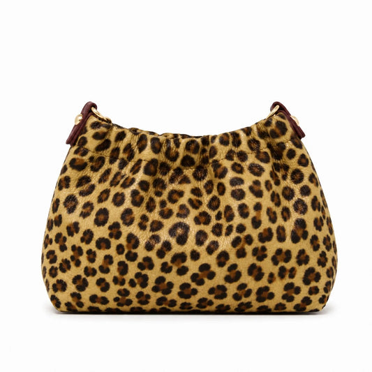 German Fuentes Leather & Cowhide Clutch and Crossbody Bag - CHEETAH