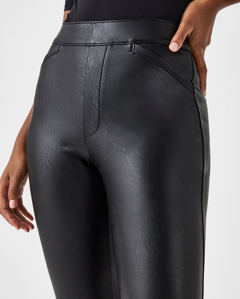 SPANX Leather Like Flare - LUXE BLACK