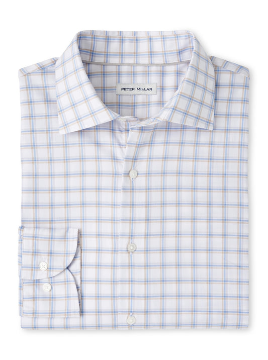 Peter Millar Lenox Crown Lite Cotton-Stretch Sport Shirt - WHITE