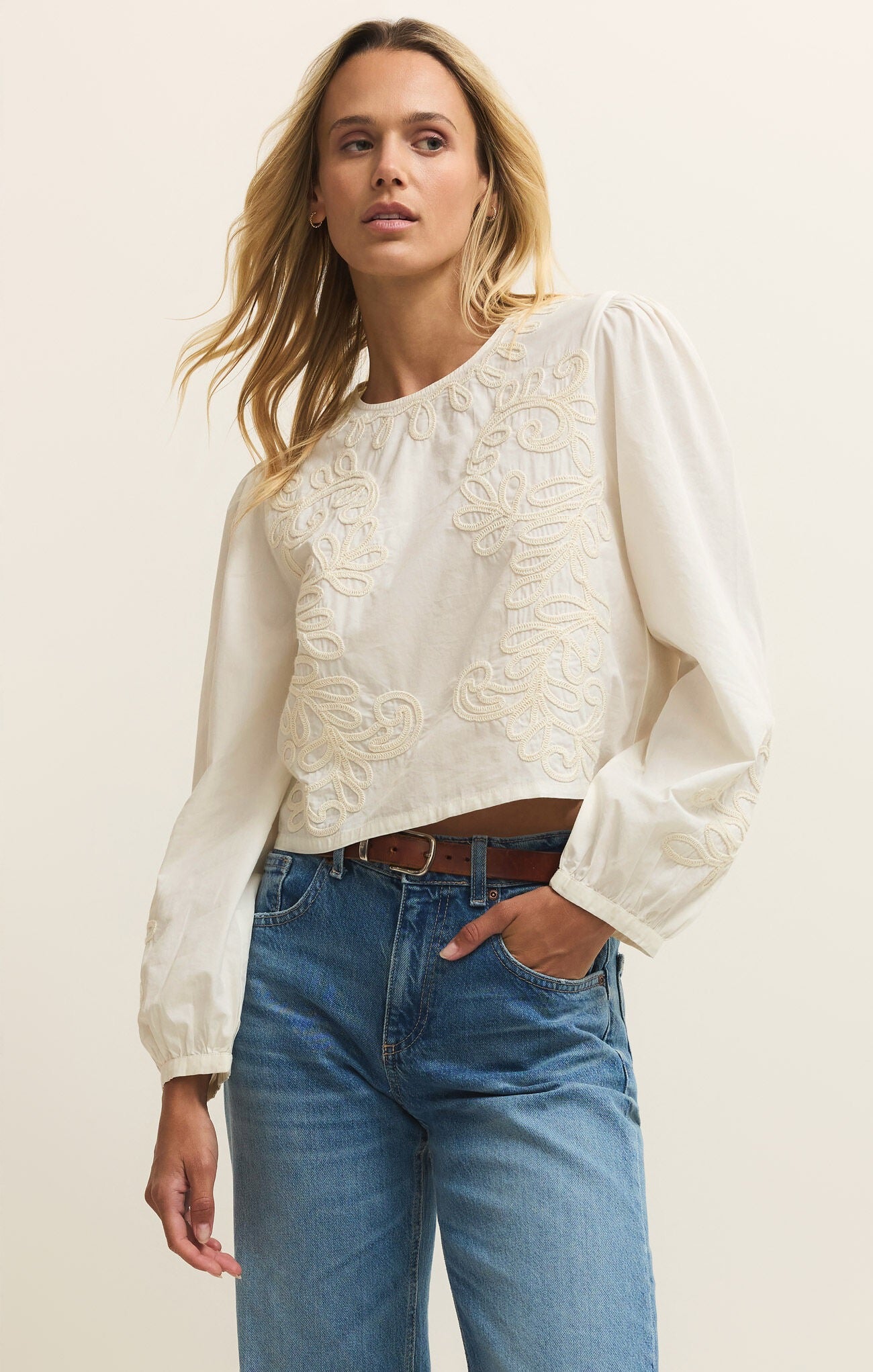Z Supply Tatiana Poplin Top - WHITE