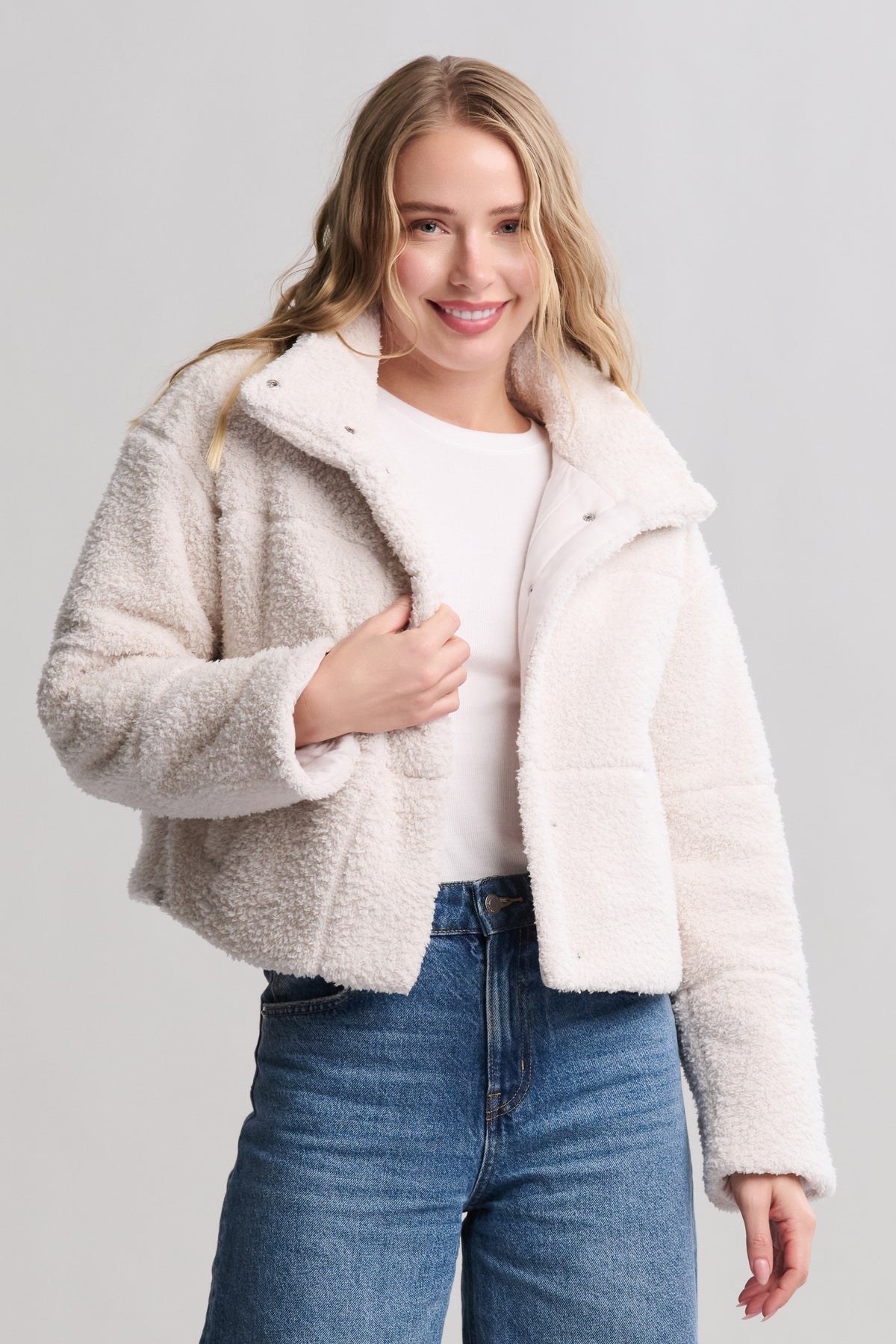 Barefoot Dreams Brushed CozyChic Puffer Jacket - SAND DUNE