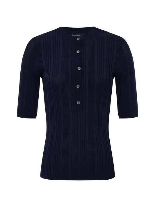 SA Air of Ease Half Sleeve Tee NAVY BLAZER