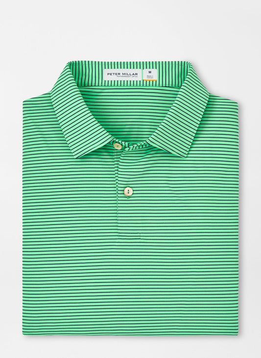 Peter Millar Featherweight Melange Stripe Polo SUMMER MEADOW