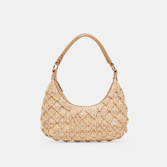 DV Positano Shoulder Bag NATURAL RAFFIA