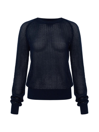SA Soleil Open Stitch Sweater NAVY BLAZER