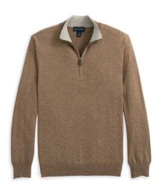 SCB Cotton/Cashmere 1/4 Zip TAUPE