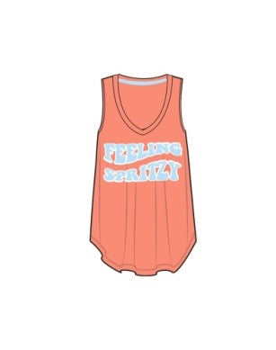 PJ Salvage Playful Print Tank - ORANGE SPRITZ