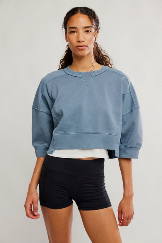 FP Short Sleeve Intercept Pullover BLUE ASH