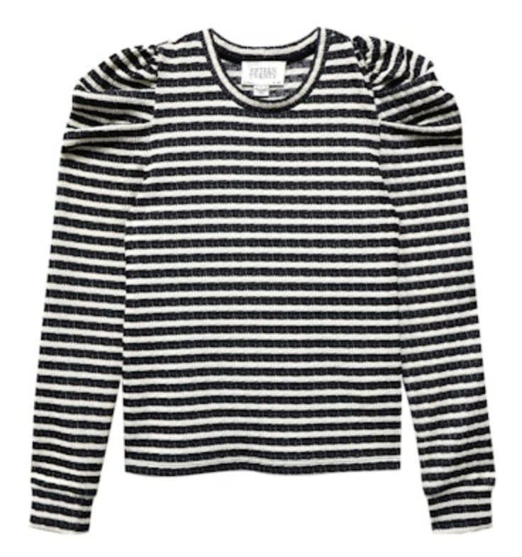 Fifteen Twenty Lelia Puff Sleeve Top - STRIPE