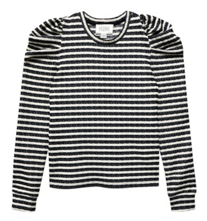 Fifteen Twenty Lelia Puff Sleeve Top - STRIPE
