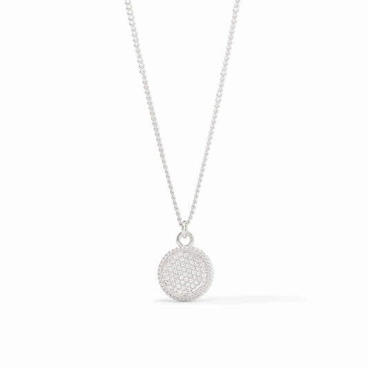 JV Fleur-de-Lis Solitaire Necklace SILVER CUBIC ZIRCONIA