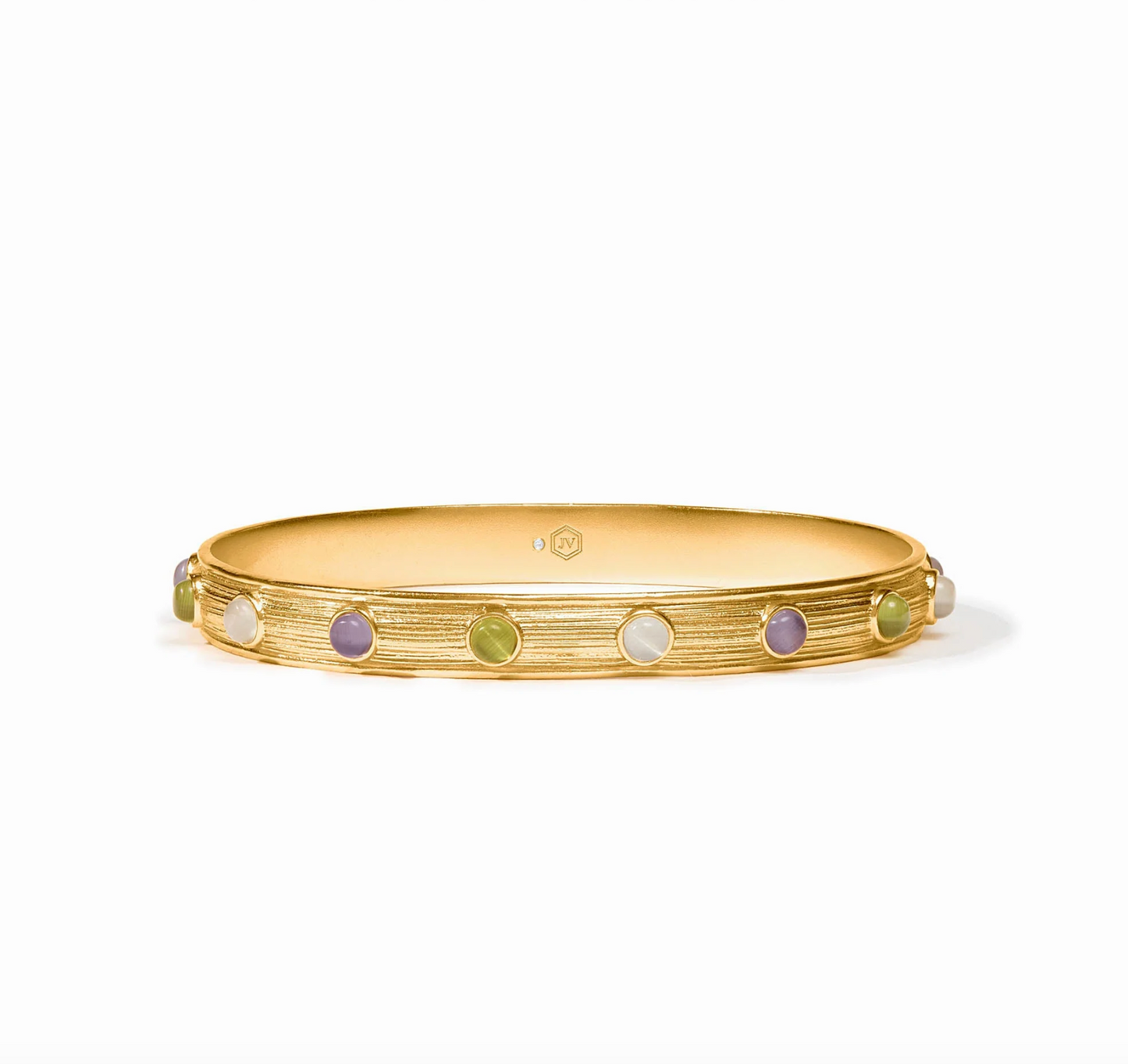 JV Cobblestone Stone Bangle MULTI STONE CAT'S EYE - M