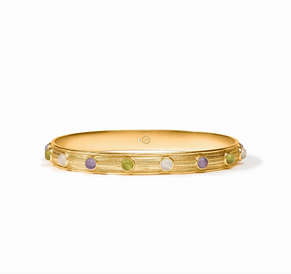 JV Cobblestone Stone Bangle MULTI STONE CAT'S EYE - M