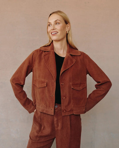 Bella Dahl Utility Crop Trench - HONEY OAK