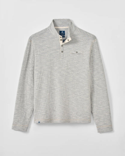Johnnie-O Cove Striped Cotton Henley - CREAM