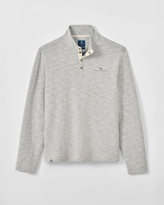 Johnnie-O Cove Striped Cotton Henley - CREAM