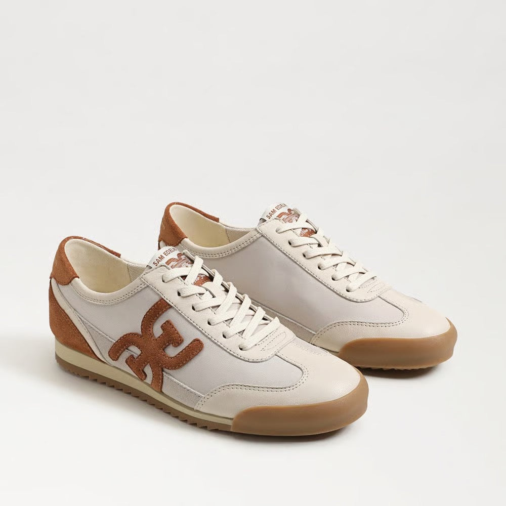 Sam Edelman Ivey Lace Up Sneaker - MODERN IVORY/FRONTIER BROWN